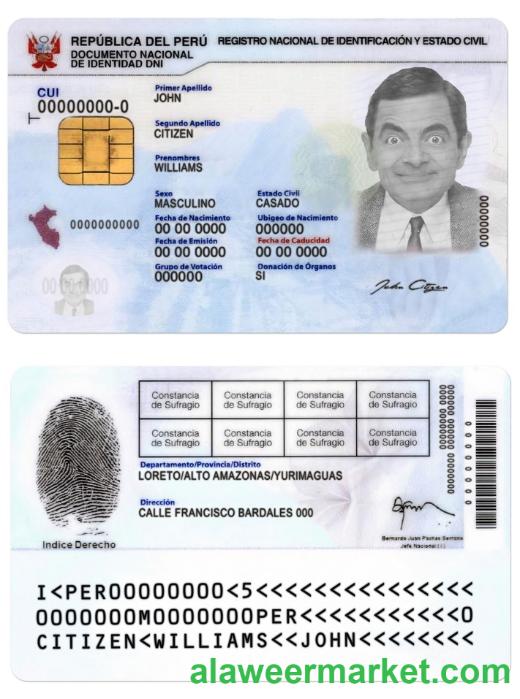 Peru identity card